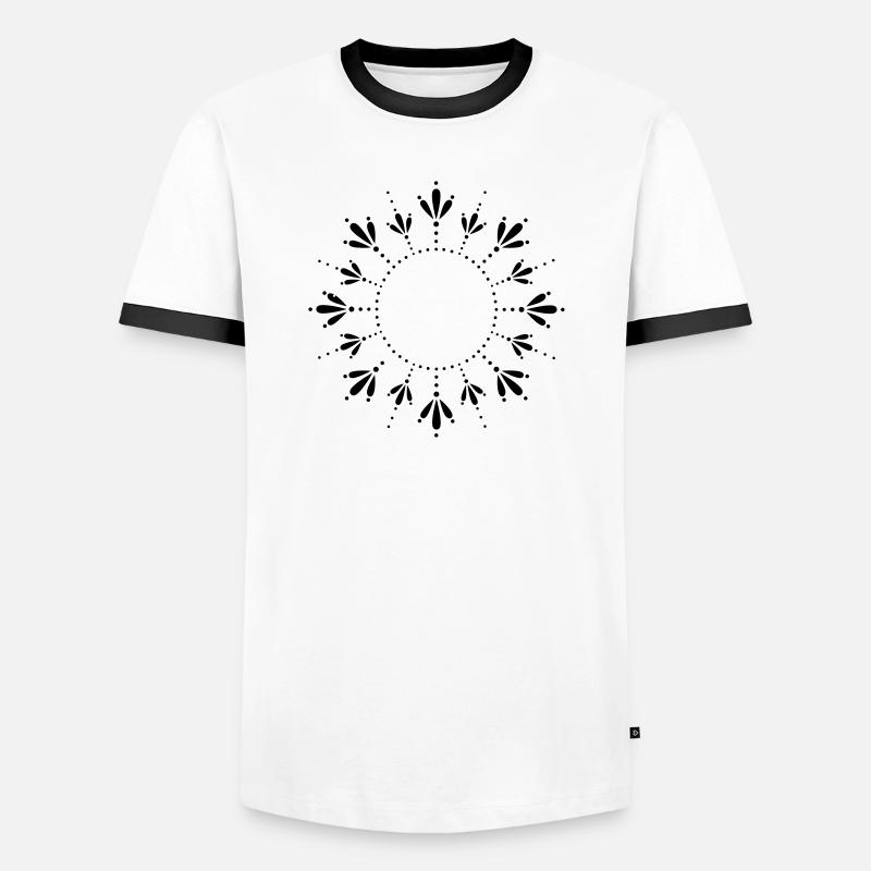 Sun Summer Sunflower - Men's Ringer Shirt - white/black