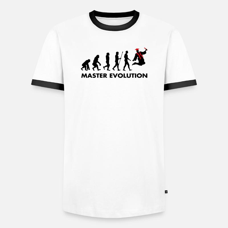 Examen de Master Evolution réussi - T-shirt contrasté Homme - blanc/noir