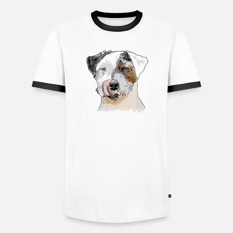 Terrier - Men's Ringer Shirt - white/black