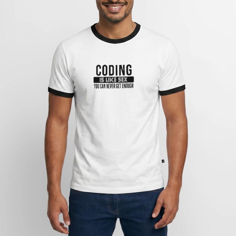 Coding Statement – Provocative Developer Design Men's Ringer Shirt