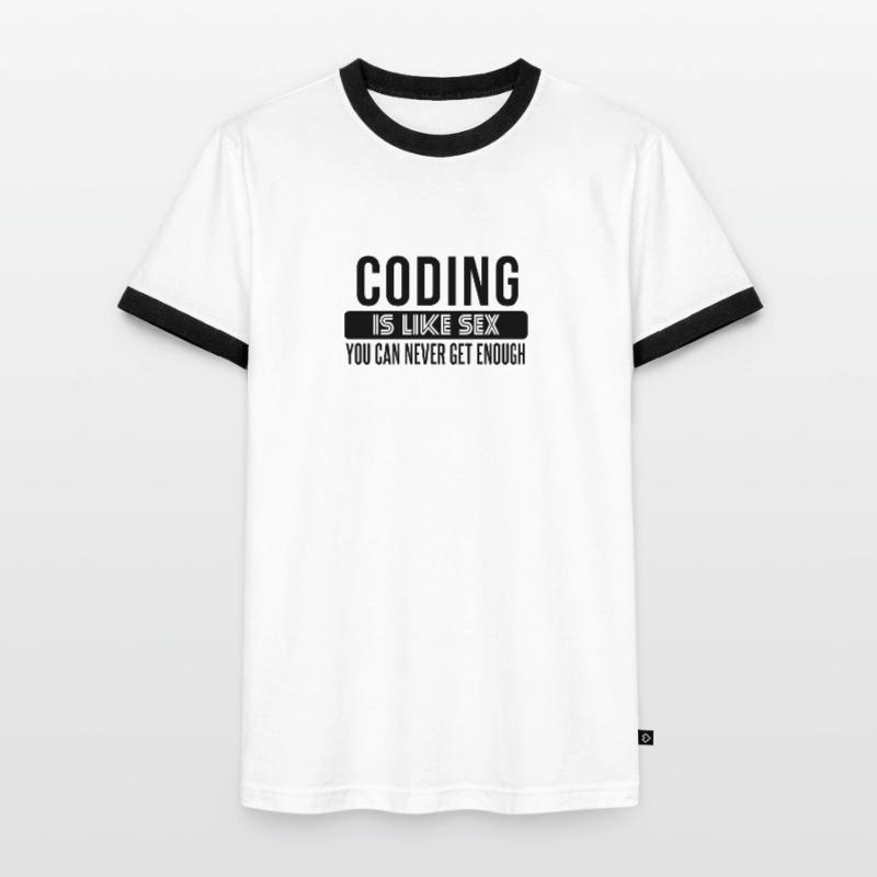 Coding Statement – Provocative Developer Design Men's Ringer Shirt