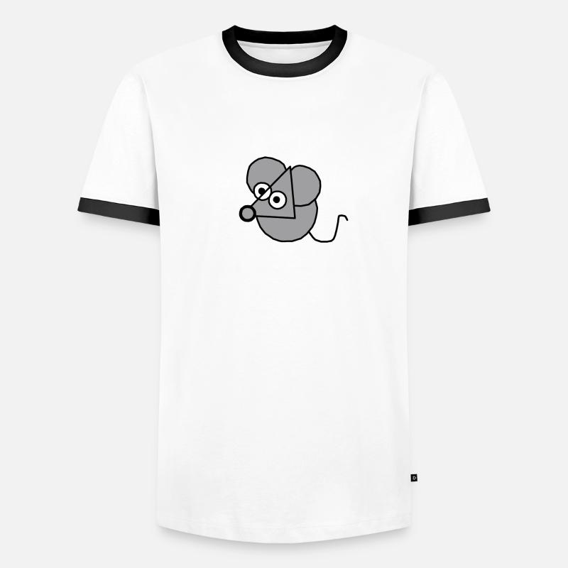 mouse - Men's Ringer Shirt - white/black