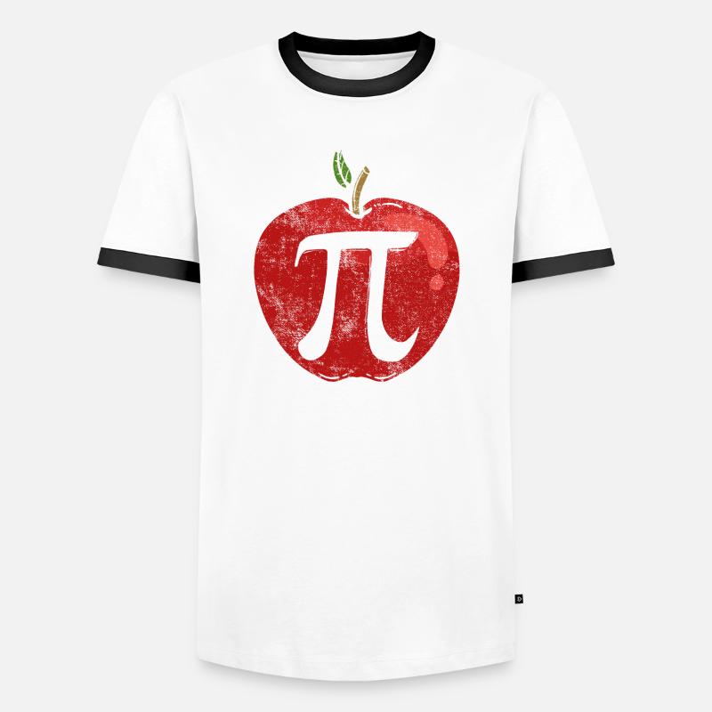 Pi math - Men's Ringer Shirt - white/black