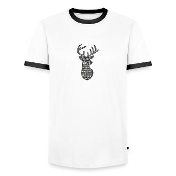Bible versets de la bible dictons chrétiens jésus dieu - T-shirt contrasté Homme - blanc/noir - Devant - AI Model Female 172 light (172cm) & AI Model Male 178 dark (178cm)