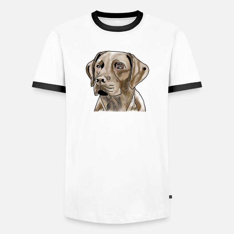 Labrador - Men's Ringer Shirt - white/black