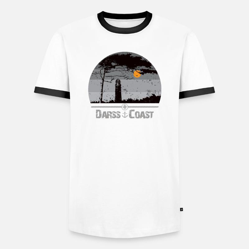Darss Coast - Halbinsel Darss - Men's Ringer Shirt - white/black