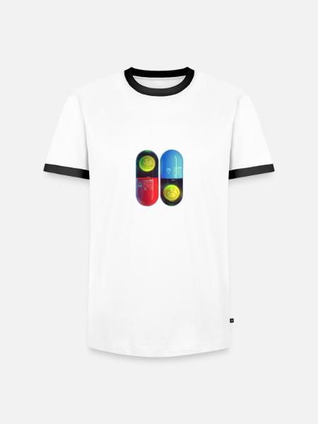 matrix nirvana - Men's Ringer Shirt - white/black
