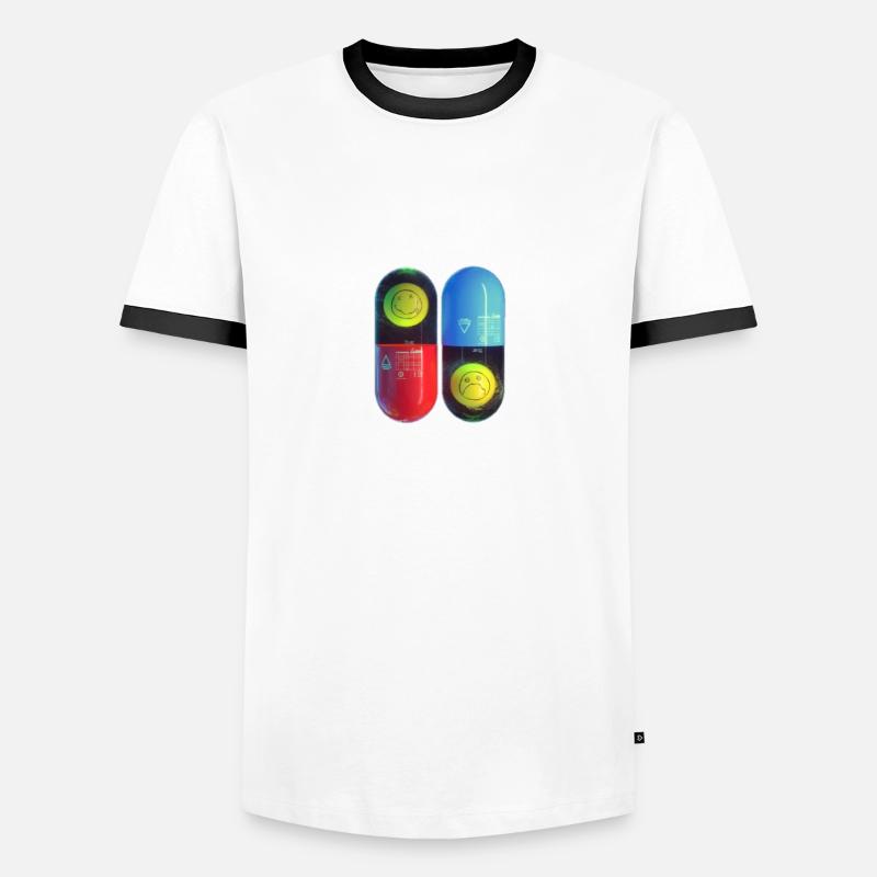 matrix nirvana - T-shirt contrasté Homme - blanc/noir