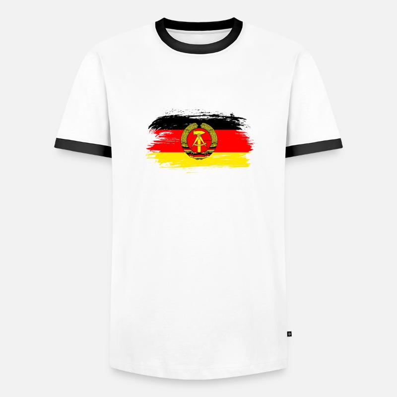GDR Flags Design / Gift Idea - Men's Ringer Shirt - white/black