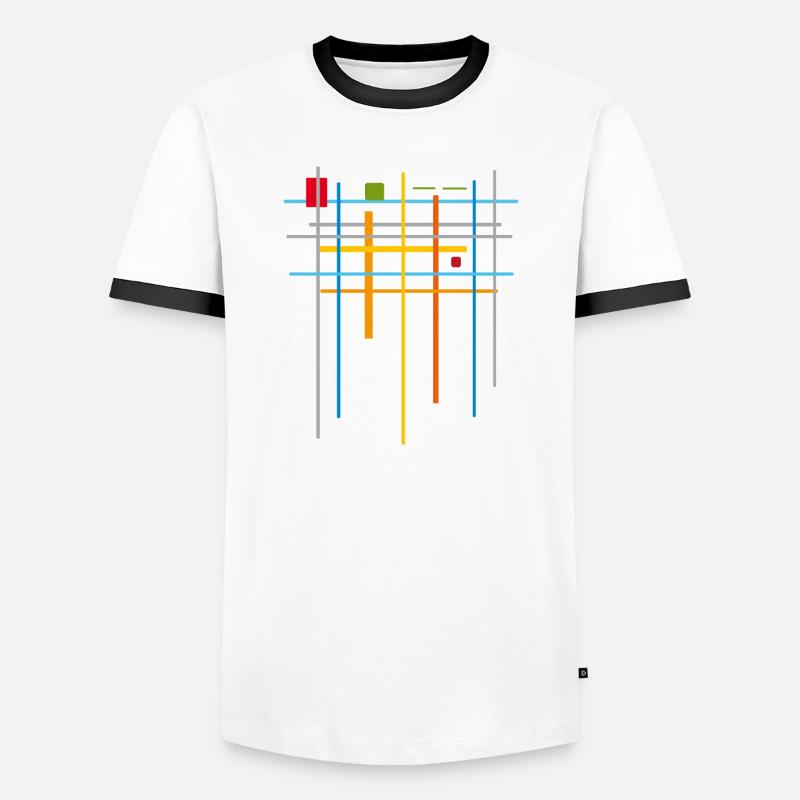 Architecture Minimal Pattern 25 - Men's Ringer Shirt - white/black