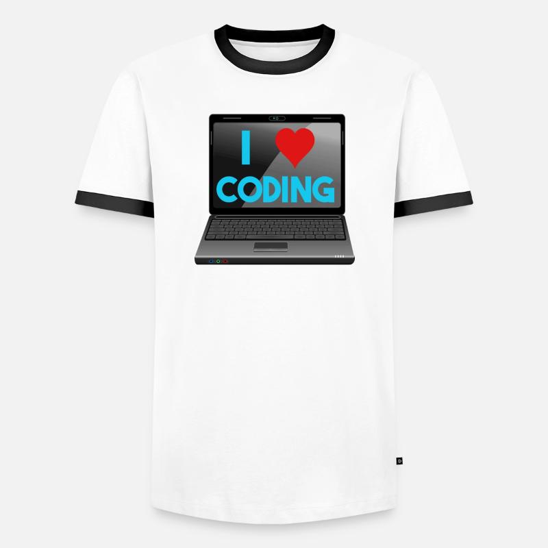 Programmation, programmeurs, informaticiens - T-shirt contrasté Homme - blanc/noir