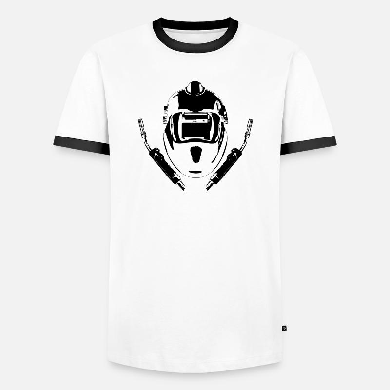 Welder - Men's Ringer Shirt - white/black