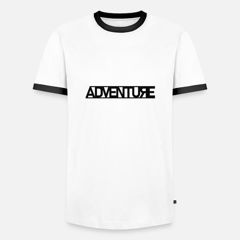 Abenteuer Entdecker - Männer Kontrast-T-Shirt - Weiß/Schwarz