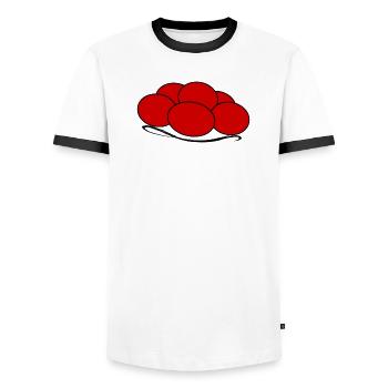 Pull Bollenhut Forêt-Noire Freiburg City - T-shirt contrasté Homme - blanc/noir - Devant - AI Model Female 172 light (172cm) & AI Model Male 178 dark (178cm)