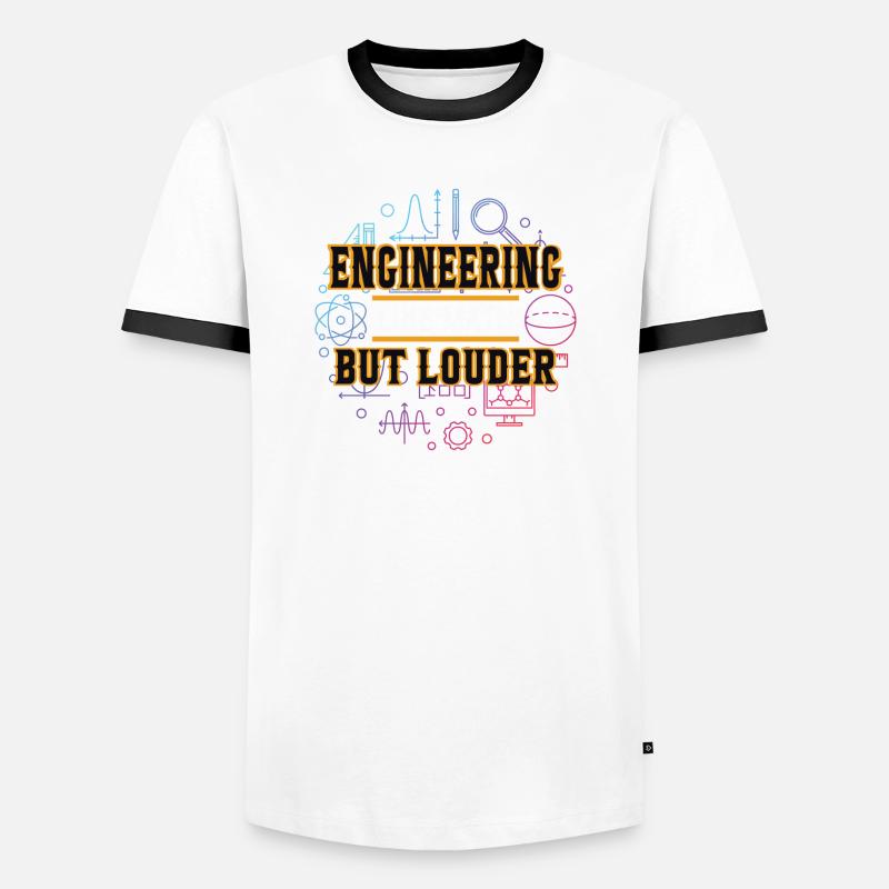 engineer - Men's Ringer Shirt - white/black