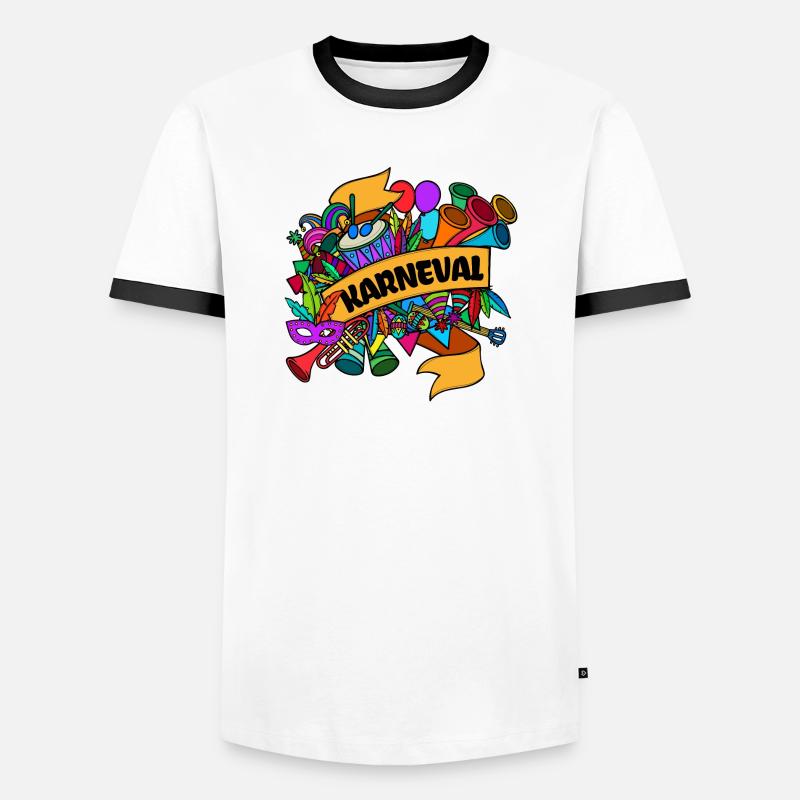 Carnaval carnaval carnaval masques - T-shirt contrasté Homme - blanc/noir