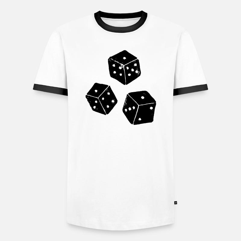 Chicago | Chick | Chigg Dice Game - Men's Ringer Shirt - white/black
