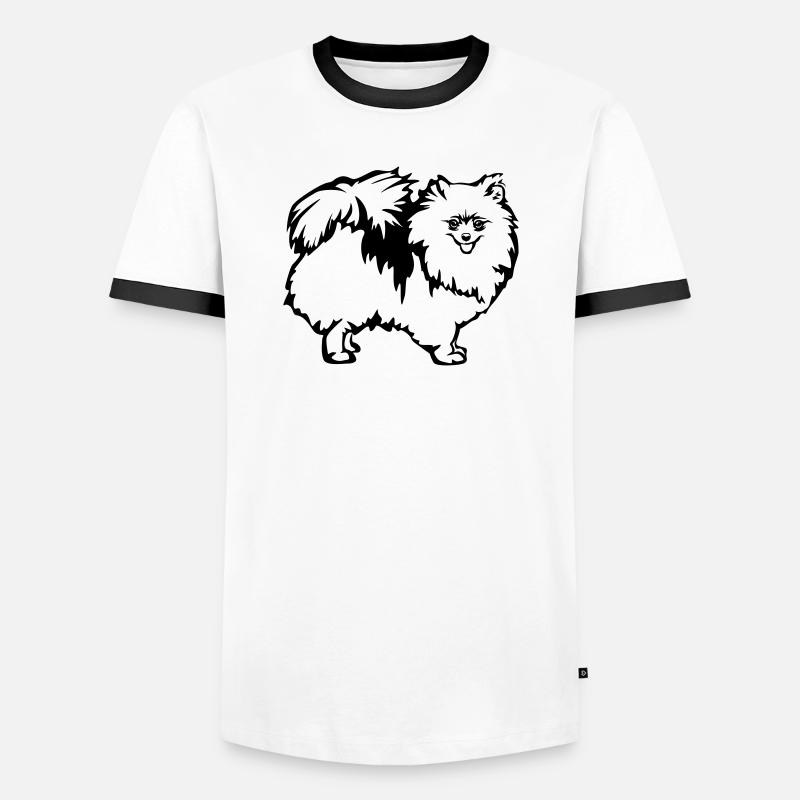 Dwarf spitz - Men's Ringer Shirt - white/black