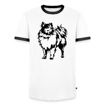 Sharp - Men's Ringer Shirt - white/black - Front - AI Model Female 172 light (172cm) & AI Model Male 178 dark (178cm)