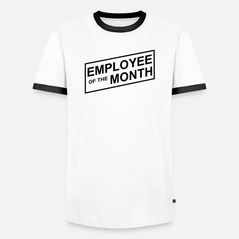 Mitarbeiter des Monats - Männer Kontrast-T-Shirt - Weiß/Schwarz