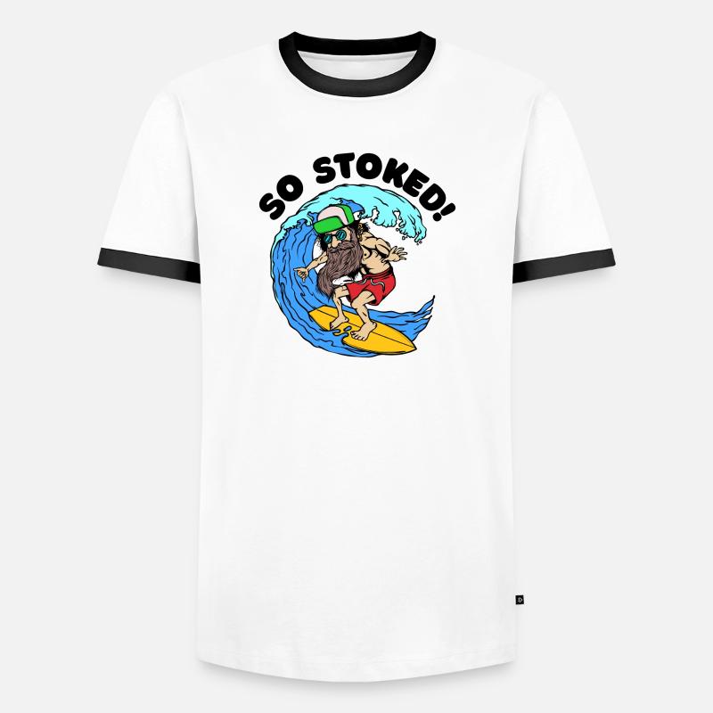 Bart Bartträger Bartfrisur Statement Barthaare - Männer Kontrast-T-Shirt - Weiß/Schwarz