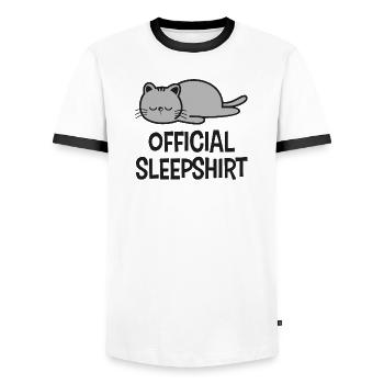 Katze Katzen - Männer Kontrast-T-Shirt - Weiß/Schwarz - Vorne - AI Model Female 172 light (172cm) & AI Model Male 178 dark (178cm)