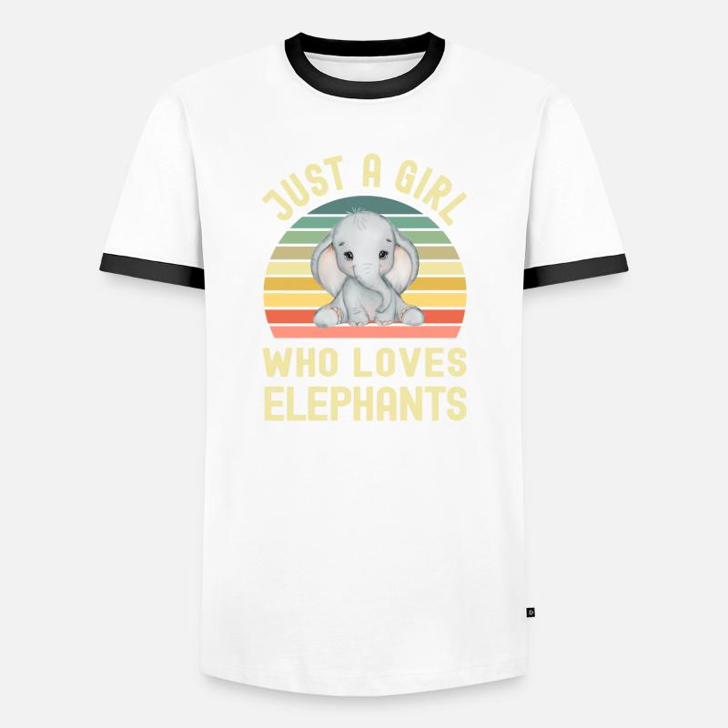 Elephant Elephants - Men's Ringer Shirt - white/black