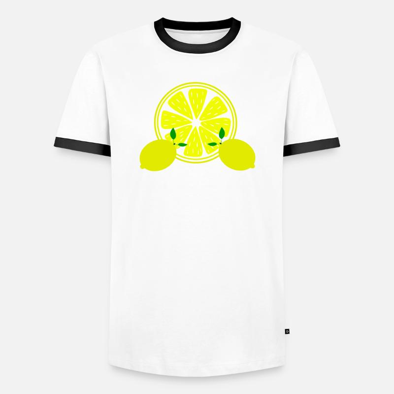 Lemon Lime Lime - Men's Ringer Shirt - white/black