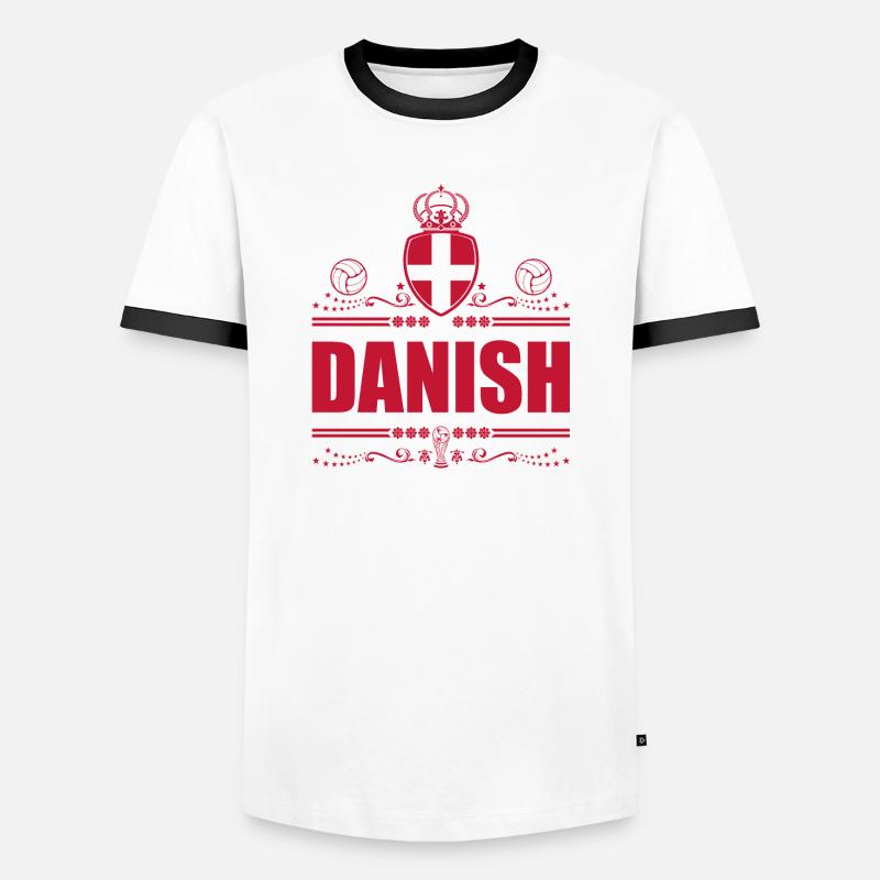 DANISH - DENMARK - Men's Ringer Shirt - white/black