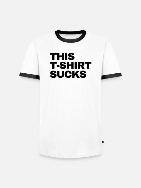 this Tshirt sucks - Männer Kontrast-T-Shirt - Weiß/Schwarz