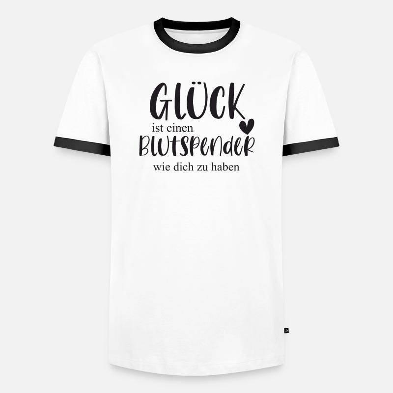 Blutspender Blutspende Ehrenamt Held Geschenk - Männer Kontrast-T-Shirt - Weiß/Schwarz