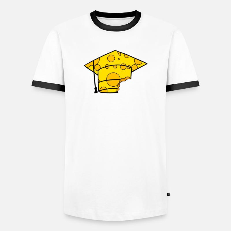 Studium Abschluss Absolventenkappe - Männer Kontrast-T-Shirt - Weiß/Schwarz