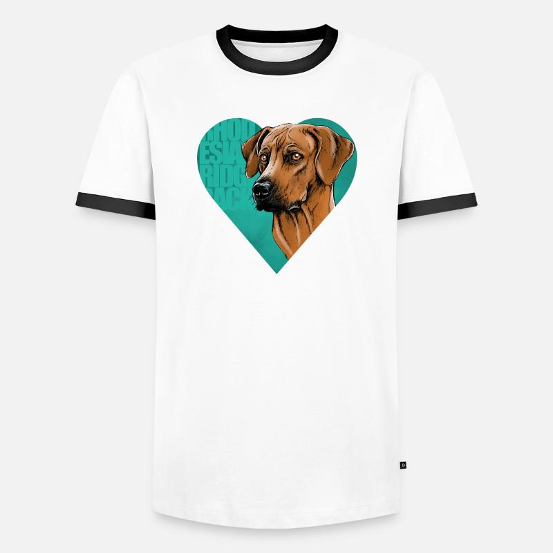 Rhodesian Ridgeback - Men's Ringer Shirt - white/black