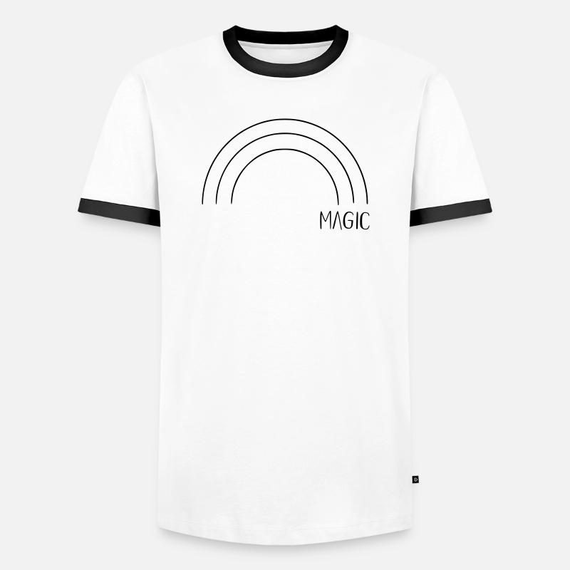 Magic Rainbow - Men's Ringer Shirt - white/black