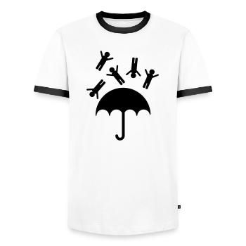 raining men - T-shirt contrasté Homme - blanc/noir - Devant - AI Model Female 172 light (172cm) & AI Model Male 178 dark (178cm)