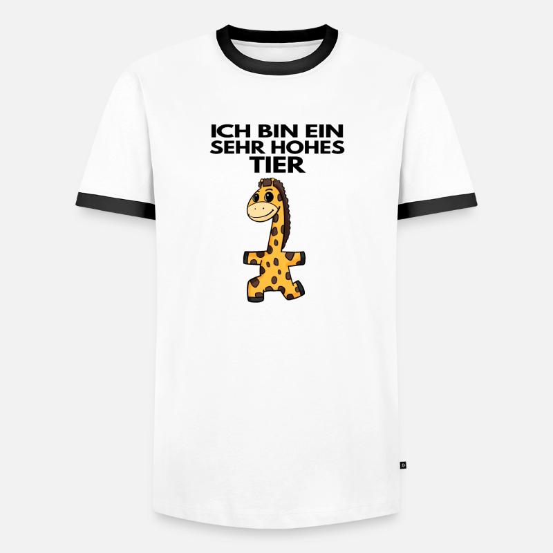 Teamleiter Giraffe Trainer Leitung Chef - Männer Kontrast-T-Shirt - Weiß/Schwarz