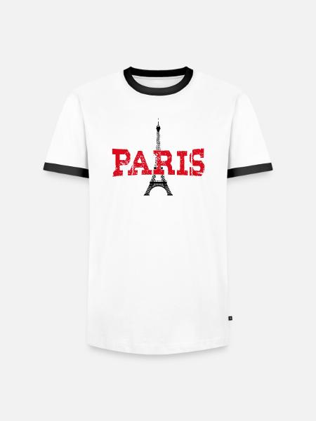 Paris, the city of love - Men's Ringer Shirt - white/black