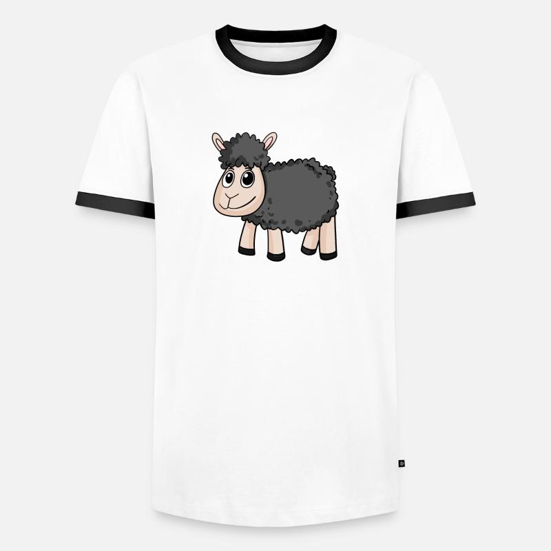 Black sheep - Men's Ringer Shirt - white/black