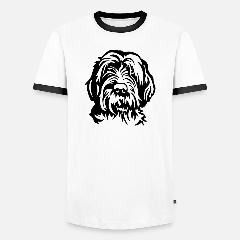 Griffon Korthal's Head - Men's Ringer Shirt - white/black