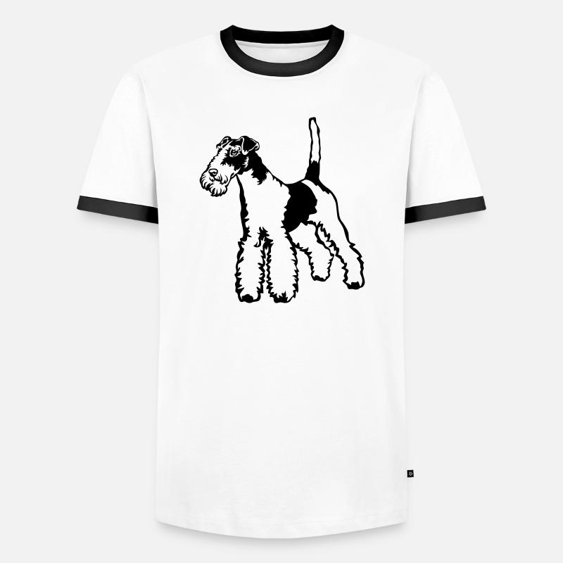Fox terrier - Men's Ringer Shirt - white/black