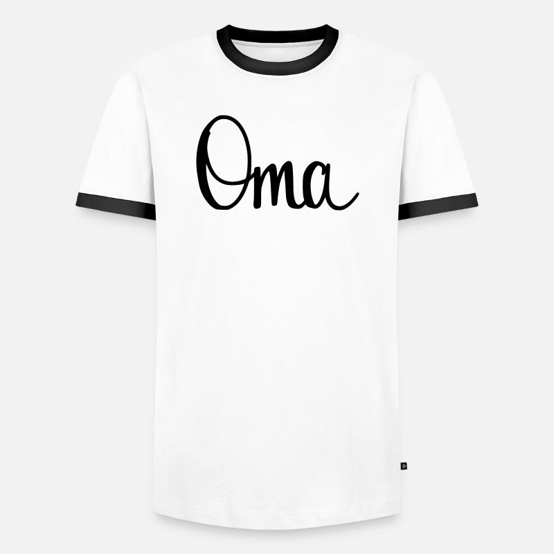 Oma - Männer Kontrast-T-Shirt - Weiß/Schwarz