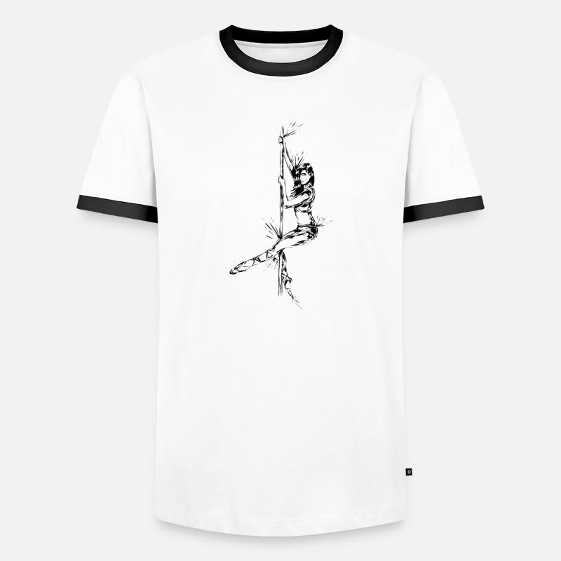 Pole Dance - Men's Ringer Shirt - white/black