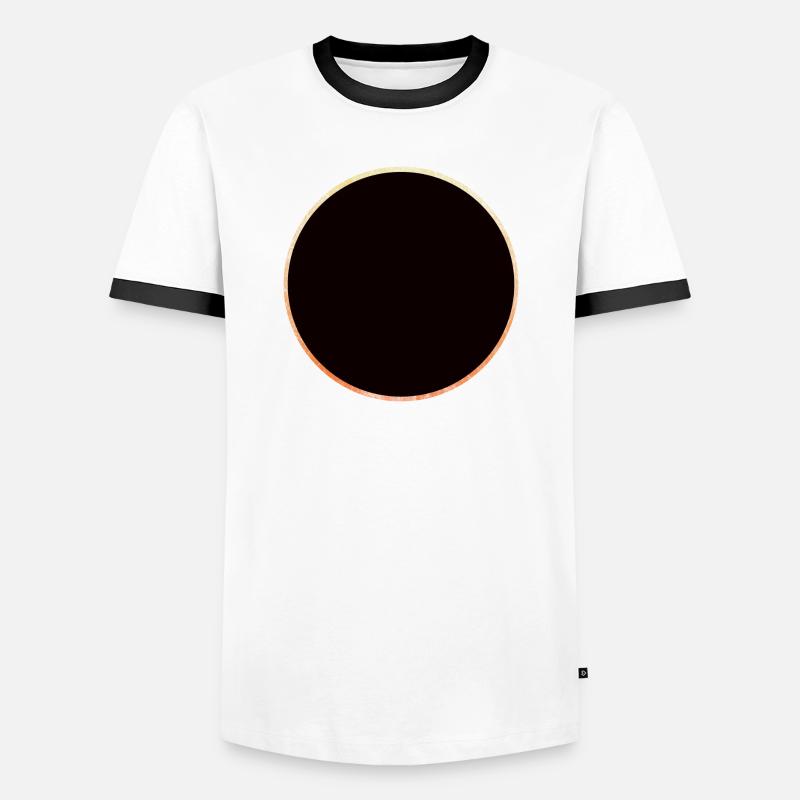 Solar eclipse - Men's Ringer Shirt - white/black