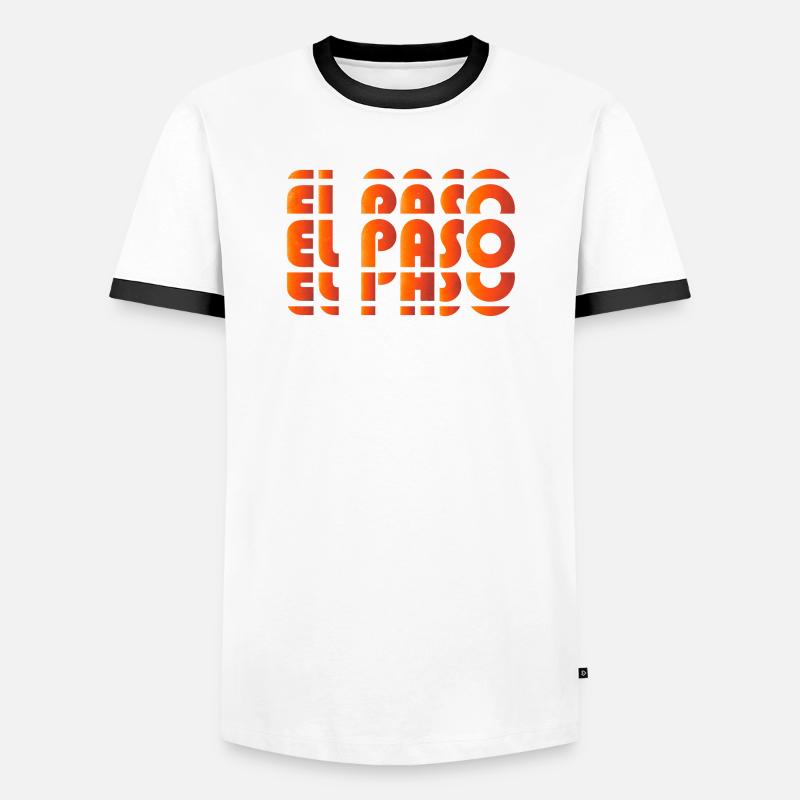 El Paso Gradient Grid - Men's Ringer Shirt - white/black