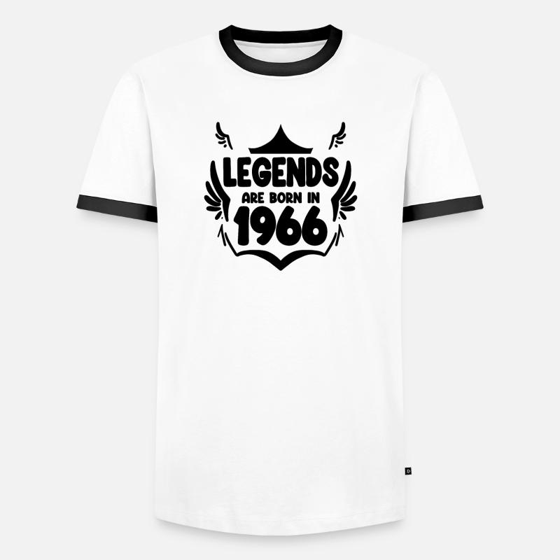 1966 - Born 1966 - Men's Ringer Shirt - white/black
