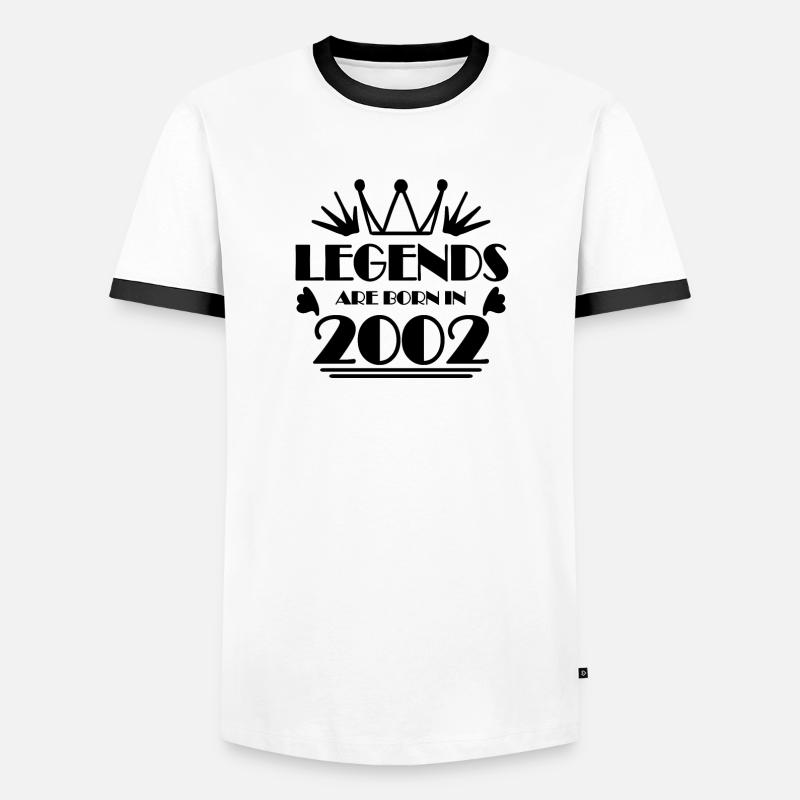 2002 - Born 2002 - Men's Ringer Shirt - white/black