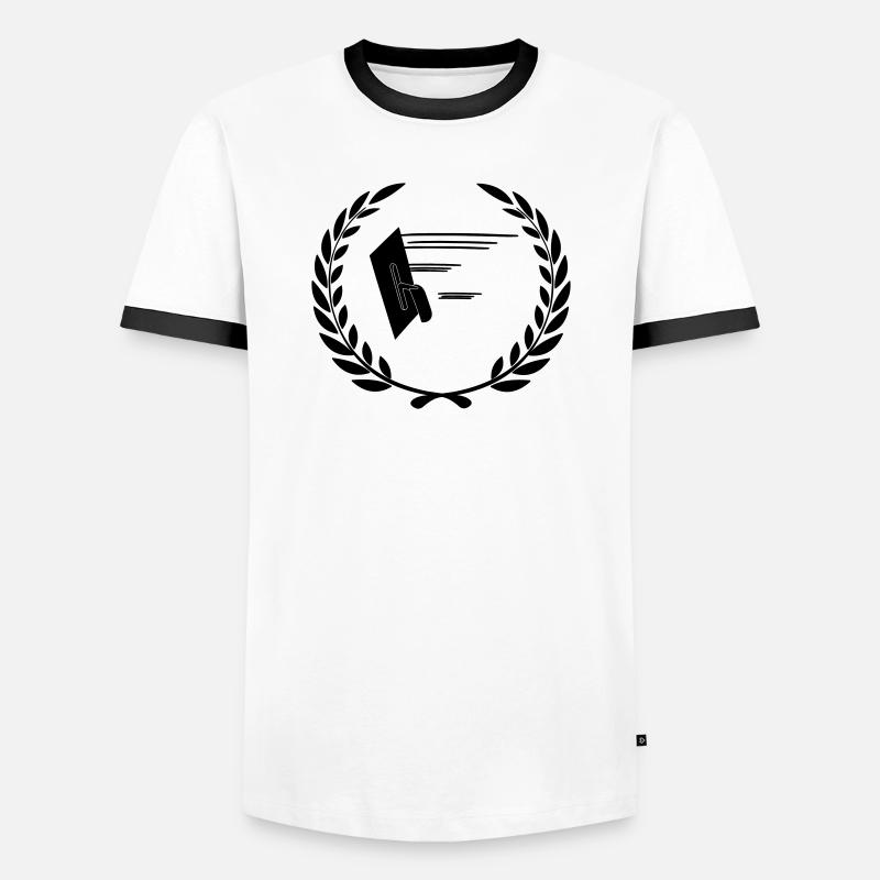 Plastering tools for plasterer - Men's Ringer Shirt - white/black
