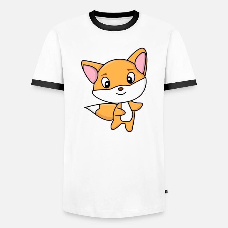 Fox - Men's Ringer Shirt - white/black