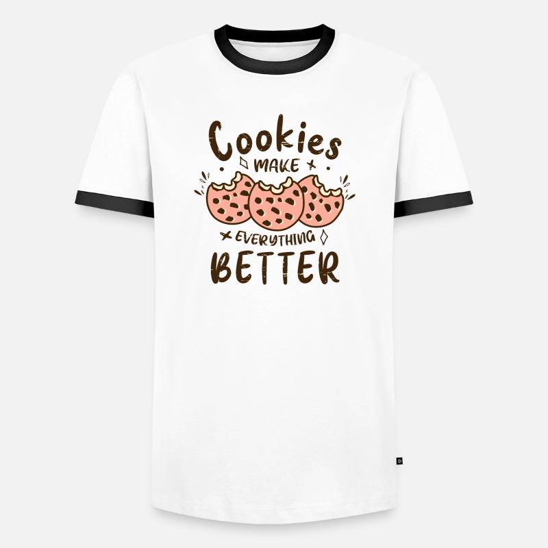 Cookies make everything better - Men's Ringer Shirt - white/black