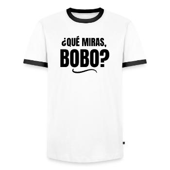 Argentine, football, fan de football - T-shirt contrasté Homme - blanc/noir - Devant - AI Model Female 172 light (172cm) & AI Model Male 178 dark (178cm)